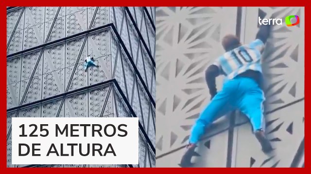 Influenciador escala prédio de 30 andares em Buenos Aires e precisa ser resgatado