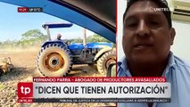 Propietario sorprende a avasalladores en su predio mientras alistaban la tierra para nueva siembra