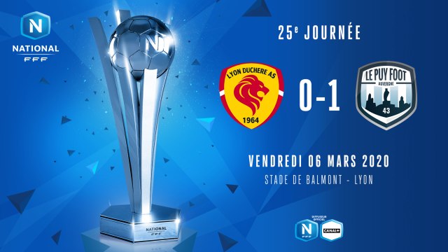 J25 | Lyon Duchère AS – Le Puy Foot 43 (0-1)