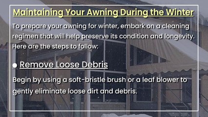 Winter Awning Care- Tips for Maintaining Your Outdoor Shelter