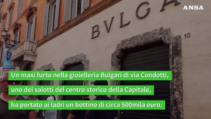 Maxi furto da Bulgari a Roma, bottino da 500mila euro