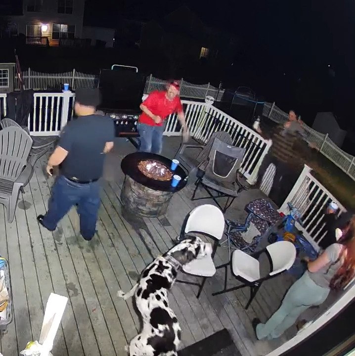 Drunk Man Stumbles Then Falls Down Stairs