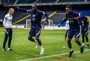 Séance de veille de match en Suède