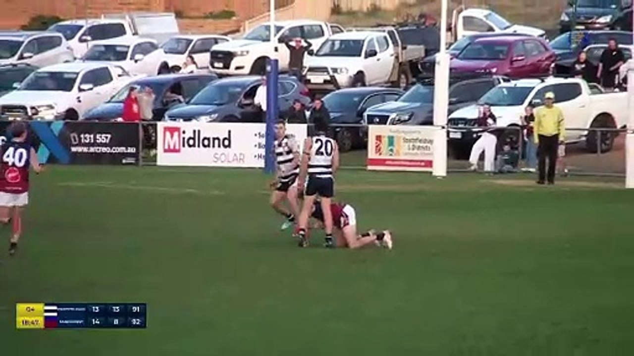 BFNL: Ferg Greene kicks his 7th goal and honours Danny Ellis in Sandhurst's win over Strathfieldsaye, rd 8, 2024
