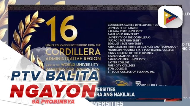 16 HEIs sa Cordillera, nakapasok sa WURI 2024