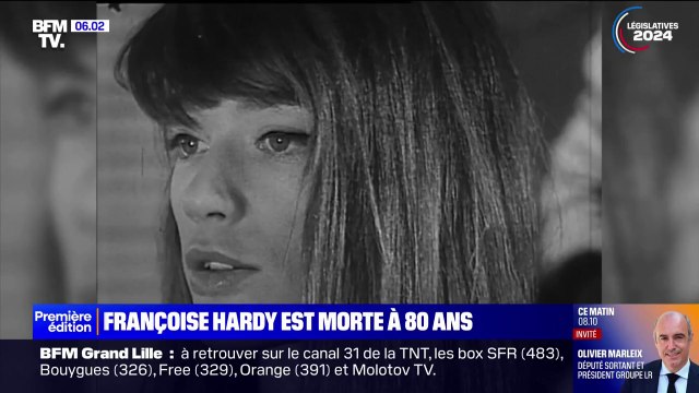 La chanteuse Françoise Hardy est morte à l'âge de 80 ans