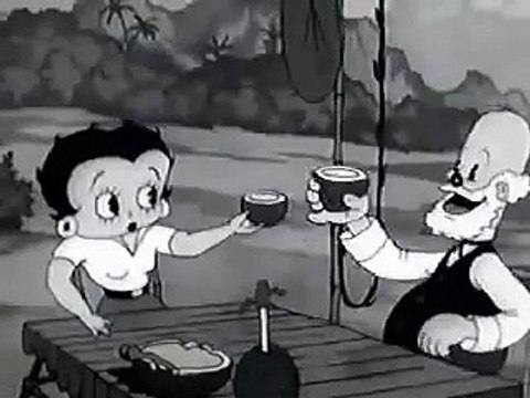 Betty Boop (1937) Zula Hula, animated cartoon character designed by Grim Natwick at the request of Max Fleischer.