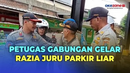 Detik-Detik Juru Parkir Liar Kabur Dorong Motor saat Terjaring Razia