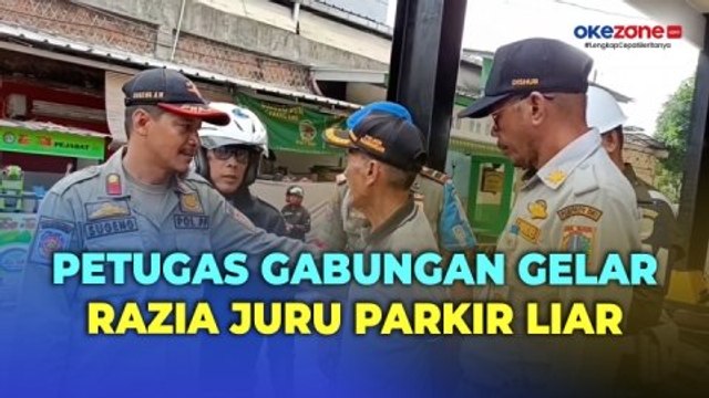 Detik-Detik Juru Parkir Liar Kabur Dorong Motor saat Terjaring Razia