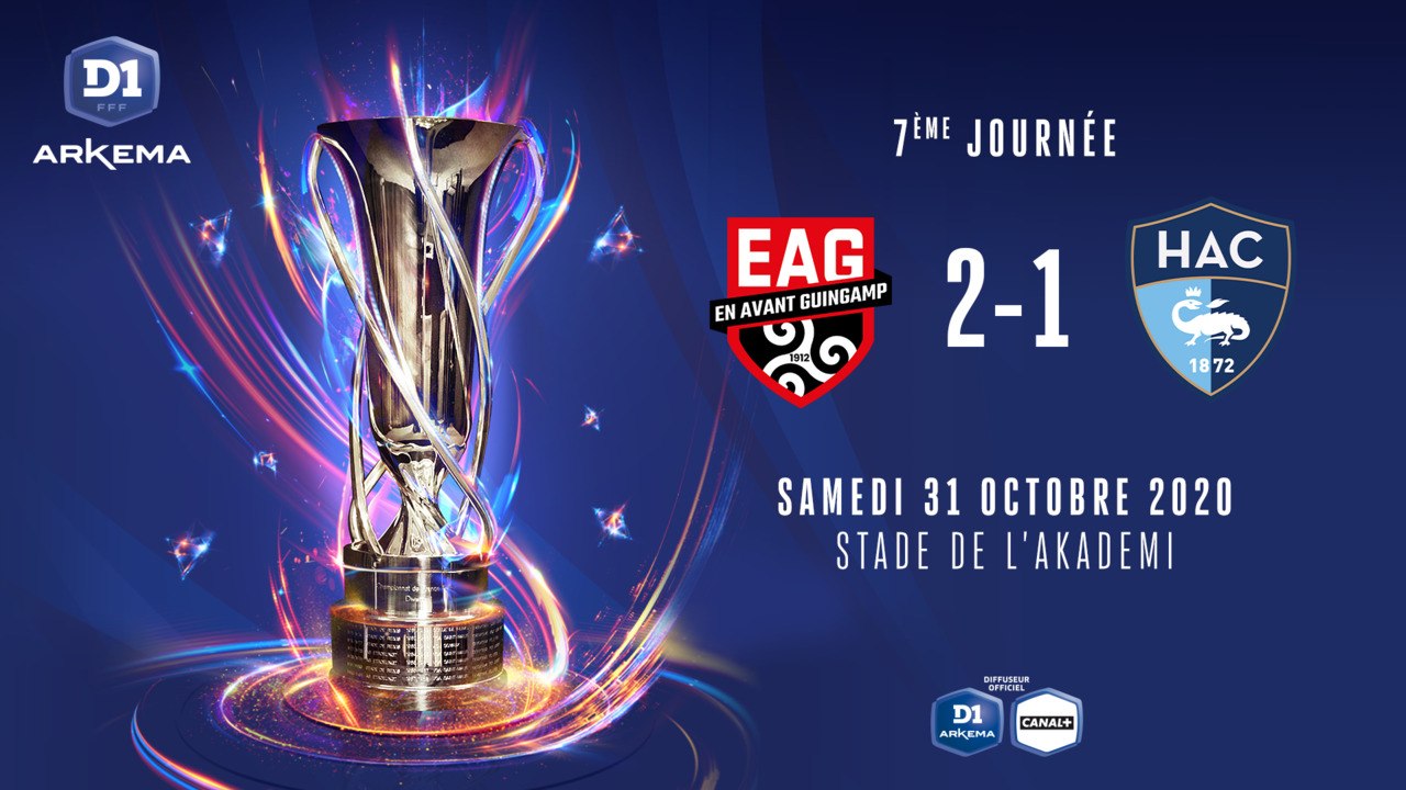 J7 : EA Guingamp - Le Havre AC (2-1)