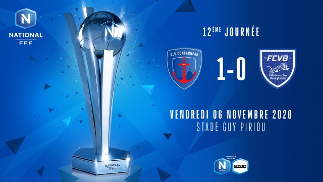 J12 | US Concarneau - FC Villefranche Beaujolais (1-0)