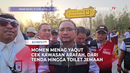 Momen Menag Yaqut Cek Kawasan Arafah, dari Tenda hingga Toilet Jemaah