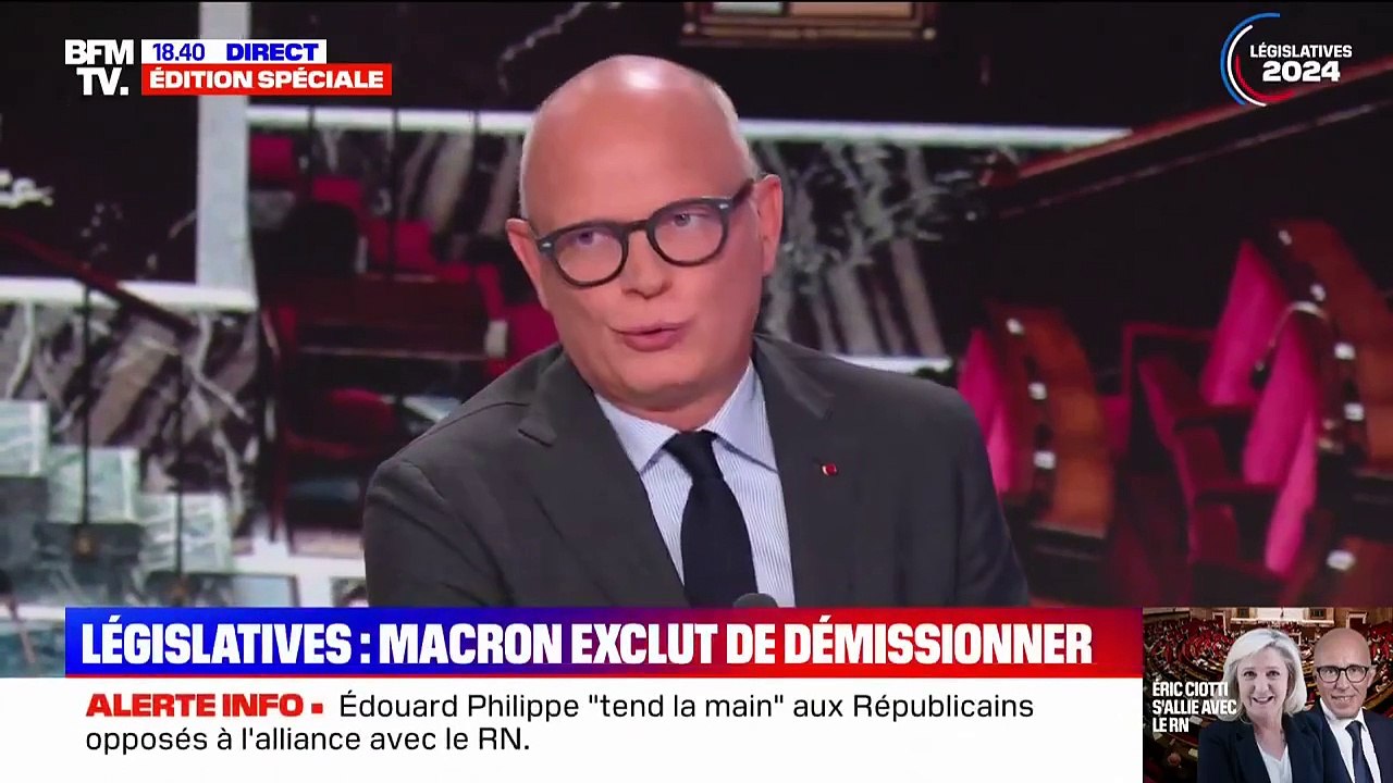 L'ancien Premier Ministre, Edouard Philippe tacle Emmanuel Macron : "Il n'est pas complètement sain que le président de la République fasse une campagne pour les élections législatives"