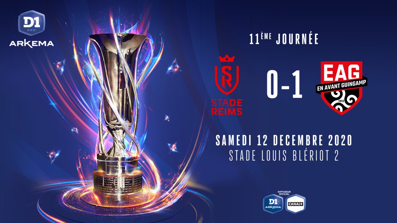 J11 : Stade de Reims - EA Guingamp (0-1)