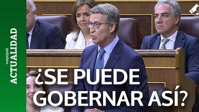 Feijóo: Tiene usted una vicepresidenta que ha dimitido un poquito. Y aún es miércoles, señor Sánchez. ¿Cree que se puede gobernar así?