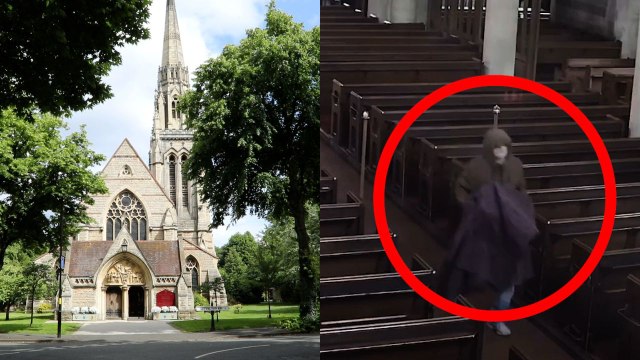 Hunt for thief caught on CCTV stealing £6k brass eagle from church