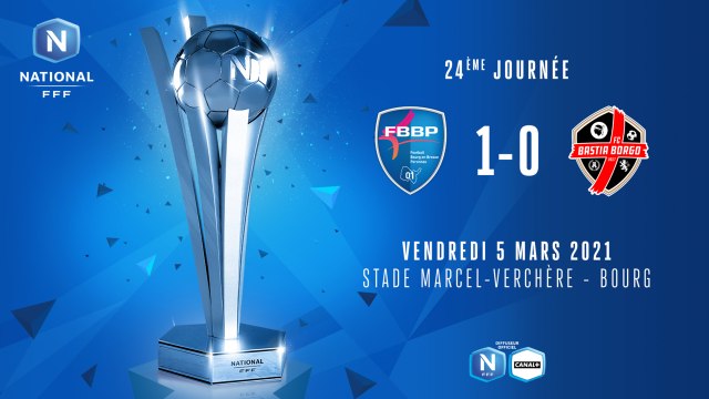 J24 | Bourg-en-Bresse P. - FC Bastia Borgo (1-0)