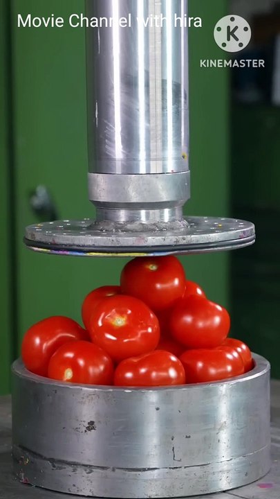 Tomatoes vs. 150 ton hydraulic press  #hydraulicpress #crushing #satisfying #viral