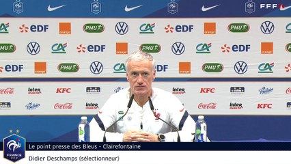 Le point presse de Didier Deschamps en replay