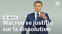 “Nous venons-là déchirer l’hypocrisie et les malentendus” : Emmanuel Macron défend son choix de dissoudre l’assemblée nationale