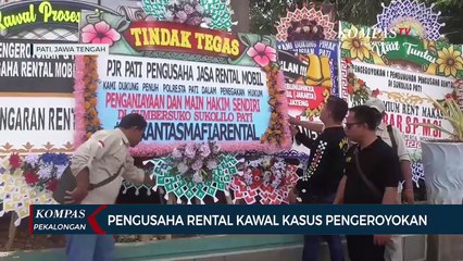 Karangan Bunga Banjiri Polresta Pati, Tuntut Keadilan Bos Rental