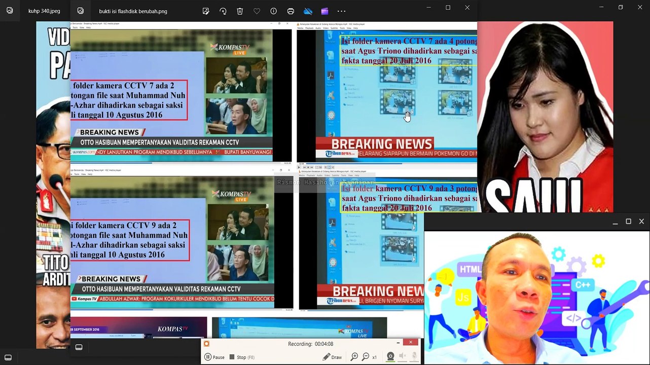 TITO KARNAVIAN - KRISHNA MURTI: PASAL 340 KUHP DGN BUKTI VIDEO CCTV REKAYASA #kopisianida