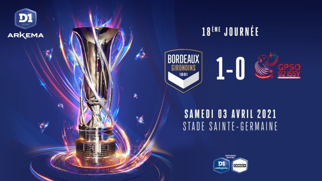 J18 : FCG Bordeaux - GPSO 92 Issy (1-0)
