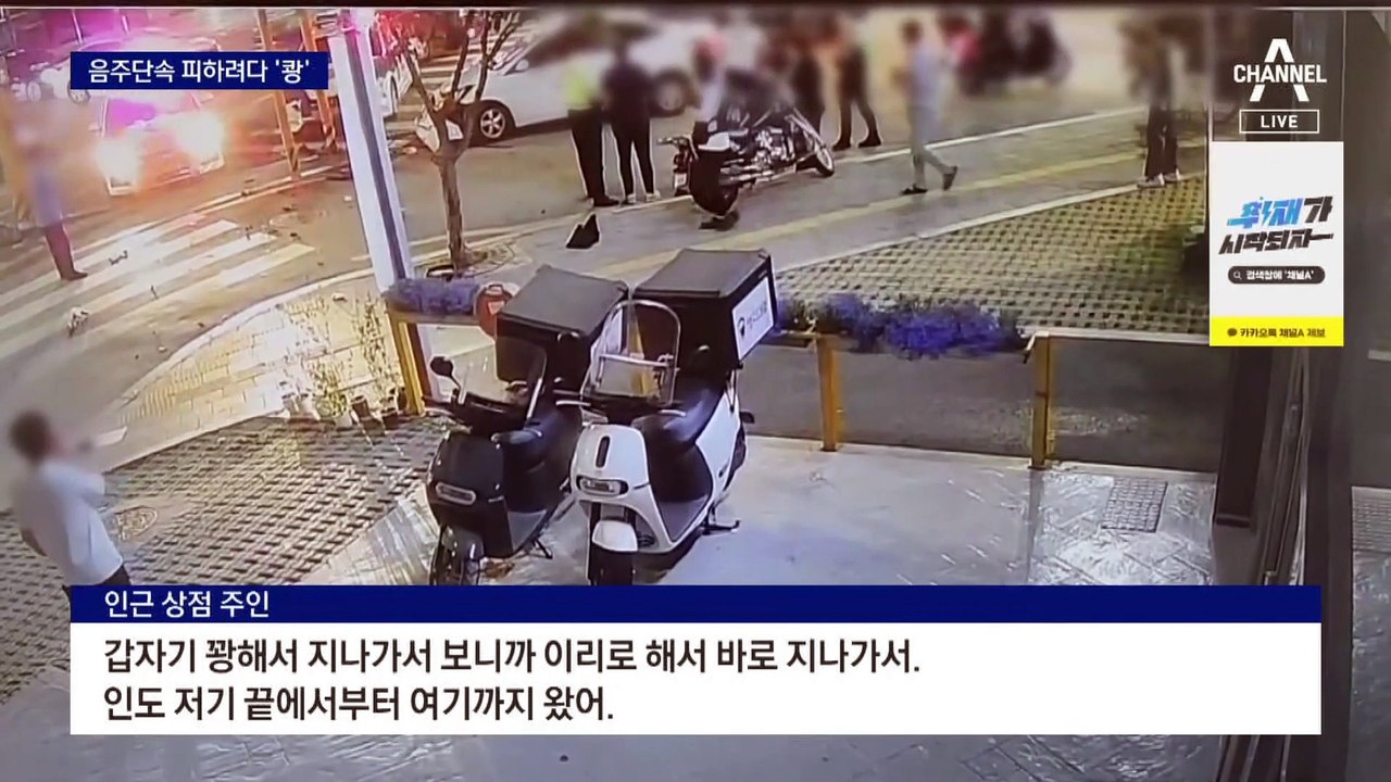 음주단속 피하려다 신호기 ‘쾅’