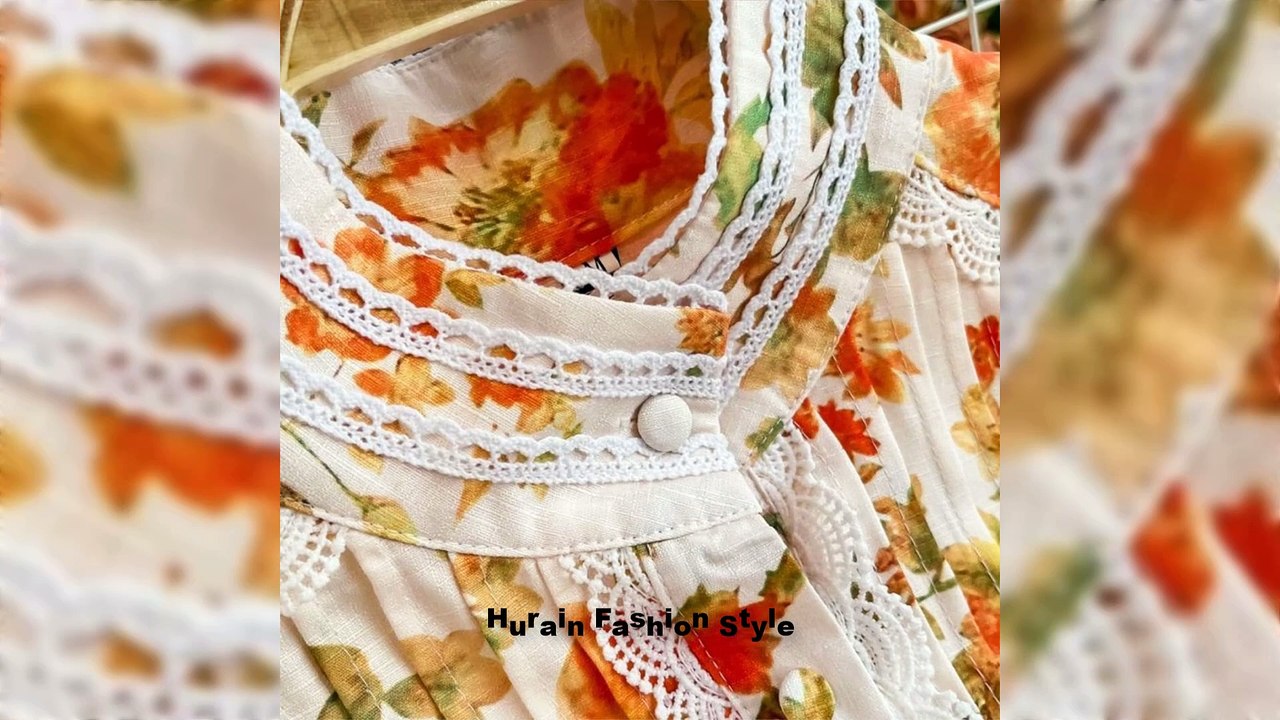 101 Ideas To Design Neck Designs With Laces //Printed Dress Neckline Designing Ideas