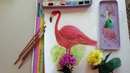 How to draw realistic painting of a bird with watercolor/painting/watercolor painting/easy painting/painting tutorial