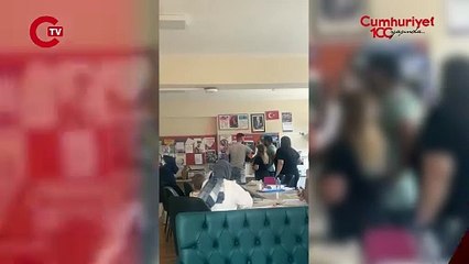 ümraniyede öğretmene darp kamerada