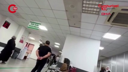 Hastane acilinde devam eden miras kavgası kamerada
