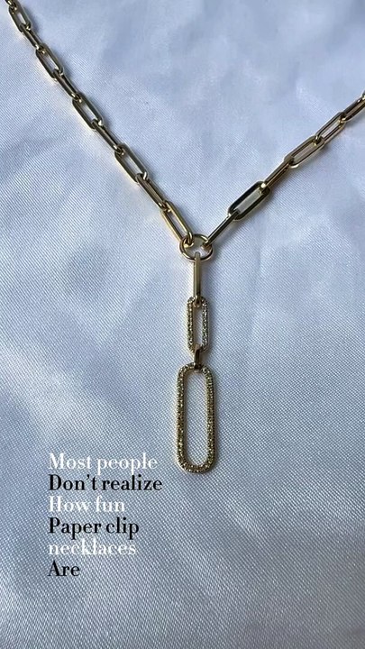 Paper clip necklace