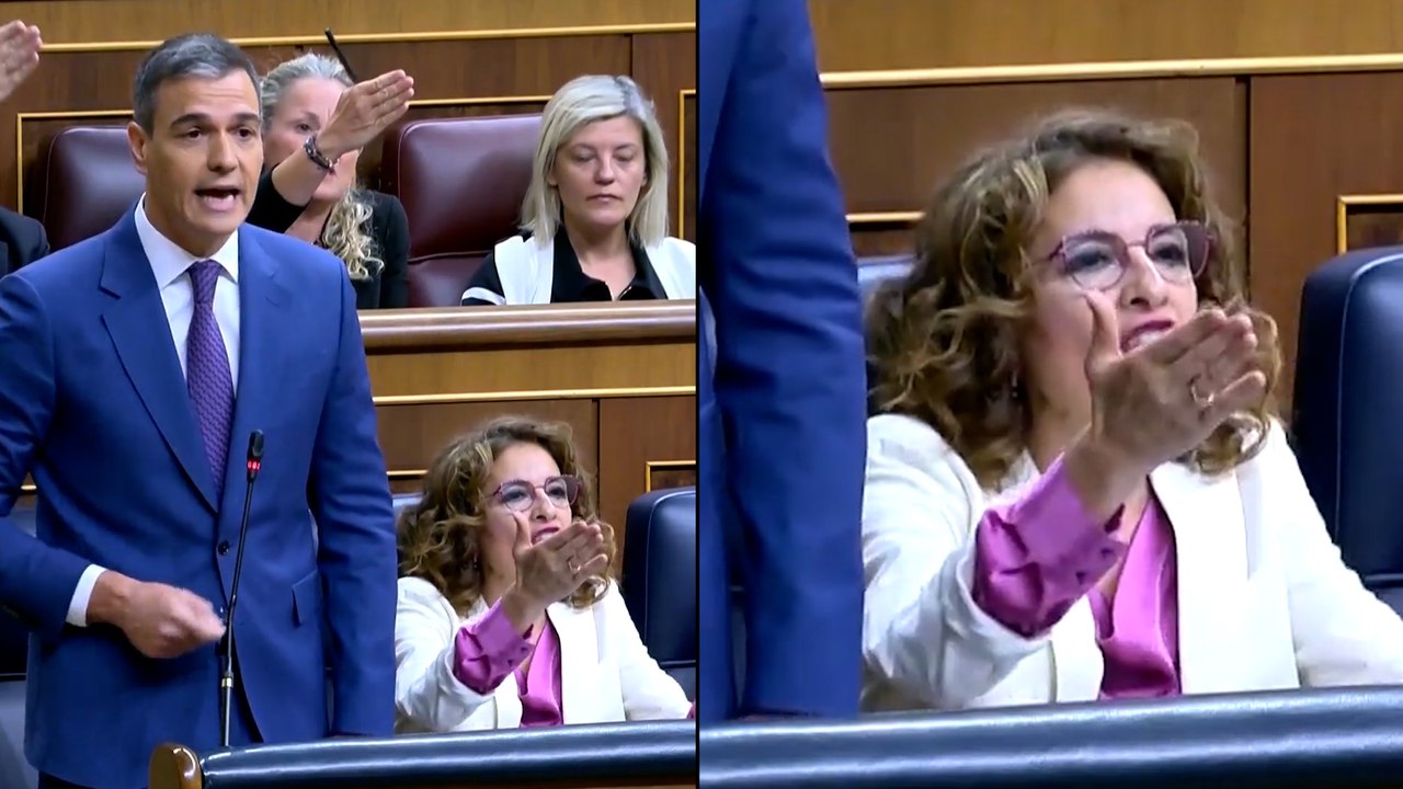 Montero y su efusivo apoyo a Sánchez durante su réplica a Feijóo que no ha tardado en hacerse viral