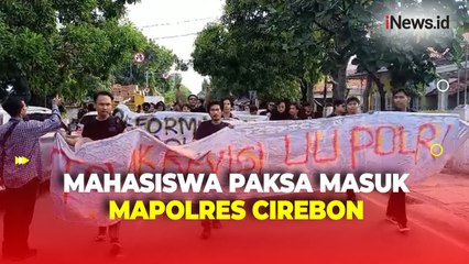 Tuntut Usut Tuntas Kasus Vina, Mahasiswa Paksa Masuk Mapolres Cirebon