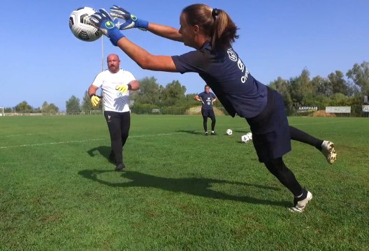 L'entraînement des gardiennes de but