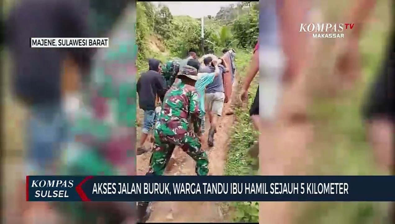 Akses Jalan Buruk,Warga Tandu Ibu Hamil Sejauh 5 Kilometer