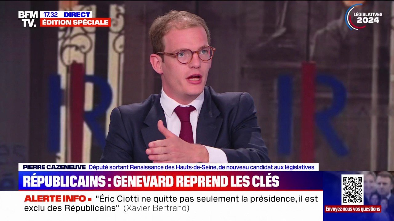 Exclusion d'Éric Ciotti: "Le spectacle est navrant", affirme Pierre Cazeneuve (Renaissance)