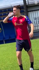 Gavi acelera: las imágenes de su recuperación en la Ciutat Esportiva