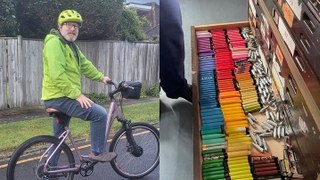 Father turns ordinary bicycle into an e-bike powered by 70 disposable vapes