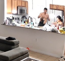 Dog Jumps and Steals Steak off Man's Hand