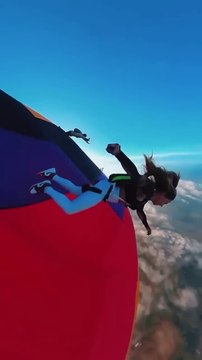 Sky diving jump beautiful amazing jump