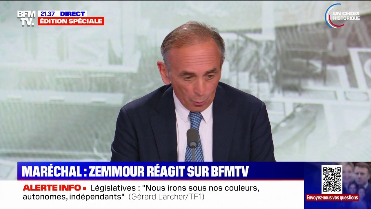 "C'est le record du monde de la trahison": la réaction d'Éric Zemmour après l'appel de Marion Maréchal à une "union des droites"