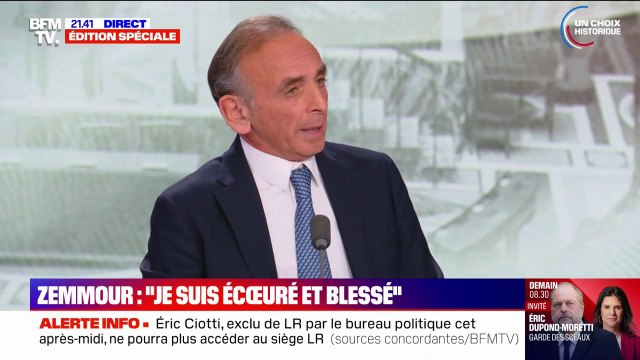 Éric Zemmour: Je suis écœuré et blessé. J'ai accueilli très chaleureusement Marion Maréchal, comme j'ai accueilli ses trois compères en traîtrise: Guillaume Peltier, Nicolas Bay et Laurence Trochu