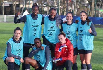 Entraînement avant France-Brésil