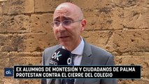 Ex alumnos de Montesión y ciudadanos de Palma protestan contra el cierre del colegio