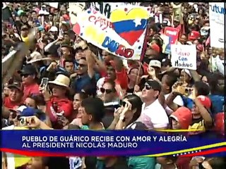 Guariqueños salen a las calles para recibir con alegría al Presidente Nicolás Maduro