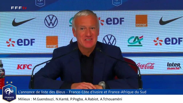 Liste des Bleus et conférence de Didier Deschamps en replay