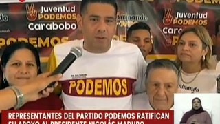 Carabobo | Partido Podemos ratifica su apoyo al Presidente Nicolás Maduro