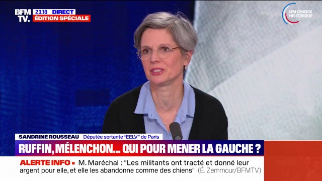Union de la gauche: Sandrine Rousseau (les Écologistes) estime que Jean-Luc Mélenchon a fait acte de candidature